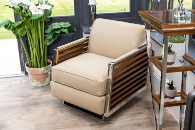Cream Victory Armchair Styled in a Home